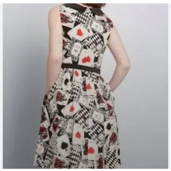 Modcloth ♥️♠️♦️Whimsy Without End Playing Card Dress 🃏♦Unavailable Anywhere! - Picture 4 of 14